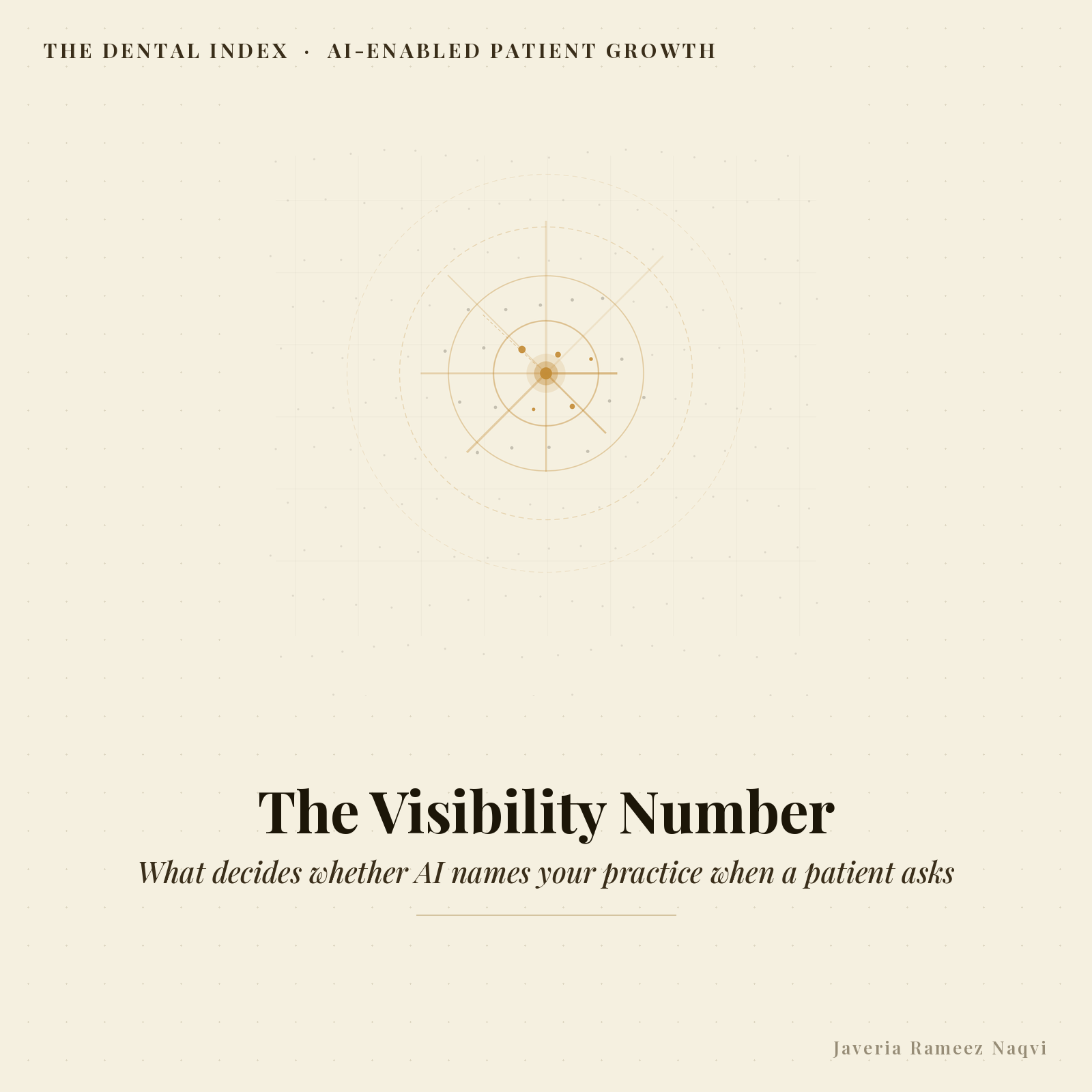 Editorial illustration for: What is a dental practice AI visibility score?