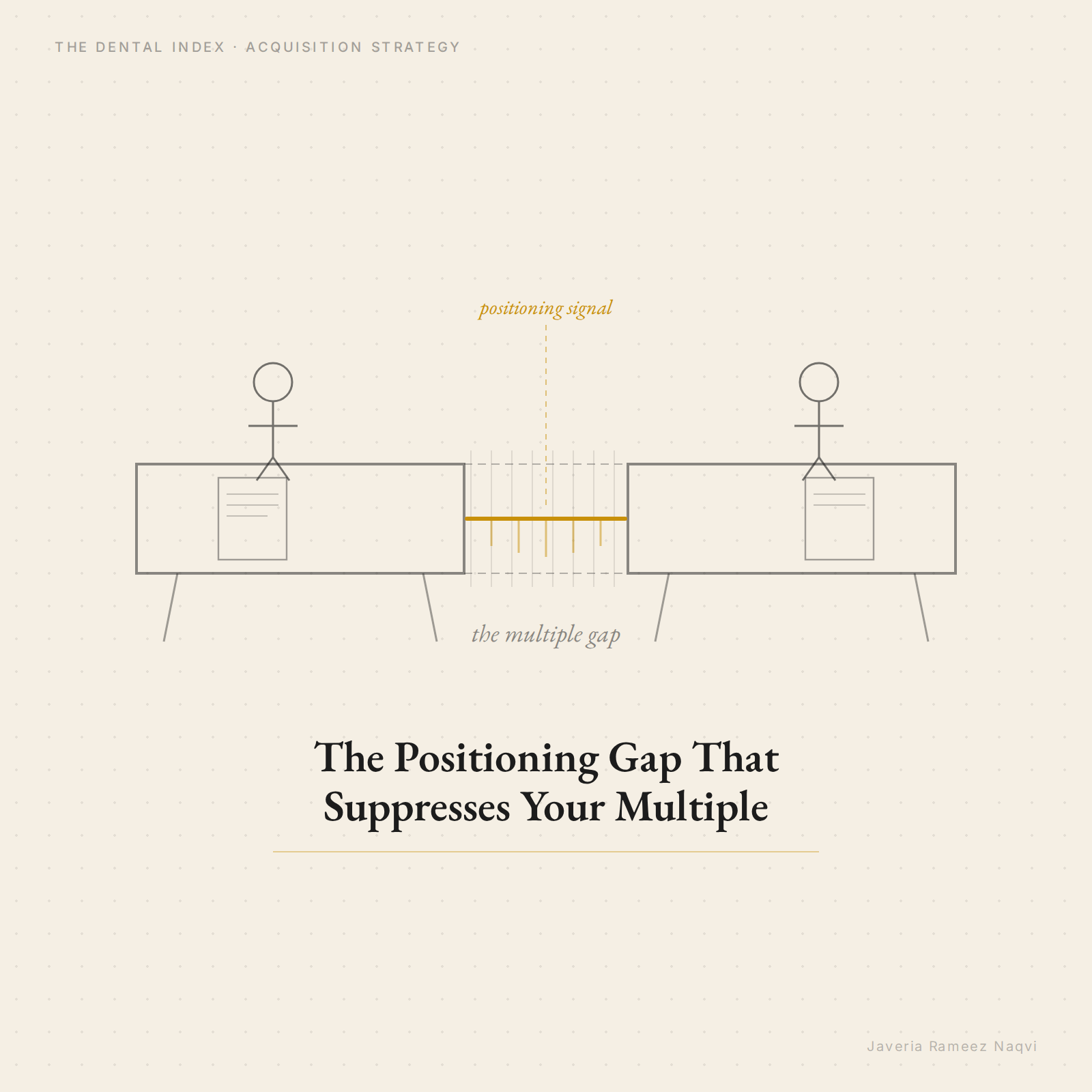 Editorial illustration for: Dental Practice Acquisition Valuation: The Positioning Gap That Suppresses Your Multiple
